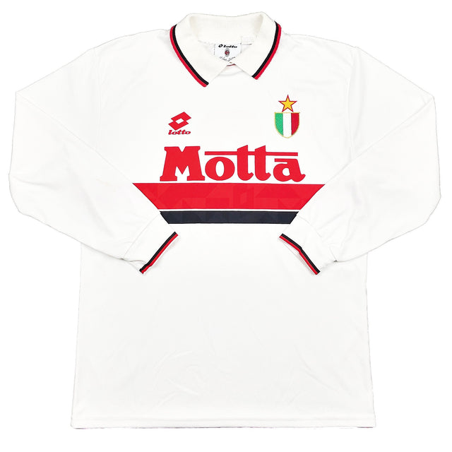 1993/94 AC MILAN BARESI #6 *SIGNED* L/S AWAY SHIRT (L) LOTTO
