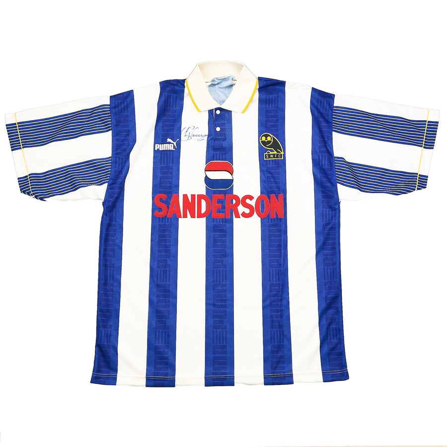 1993/95 Sheffield Wednesday Heimtrikot *unterschrieben* (XL) Puma