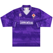 1994-95 Fiorentina Uhlsport Heimtrikot Langarm L, Spielerversion
