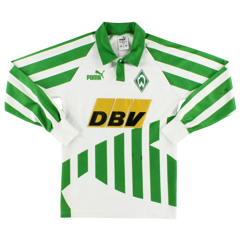 1994-95 Werder Bremen Heimtrikot Langarm XS