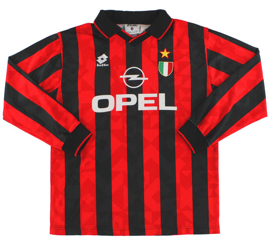 1994-95 AC Milan Lotto Player Issue Home Shirt L/S XL