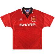 1994-96 Manchester United Umbro Heimtrikot Gr. L (Jungen)