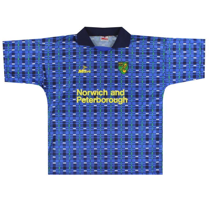 1994-96 Norwich City Mitre Auswärtstrikot *Neuwertig* M
