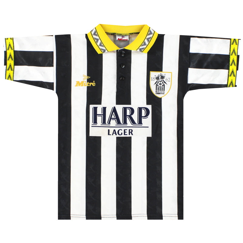 1994-96 Notts County Mitre Heimtrikot Jungen L.
