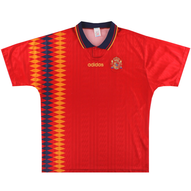 1994-96 Spanien adidas Heimtrikot *Neuwertig* L