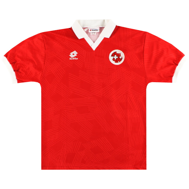 1994-96 Schweiz Lotto Match Worn Heimtrikot #15 XL