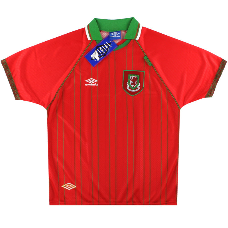 1994-96 Wales Umbro Heimtrikot *mit Etiketten* XL
