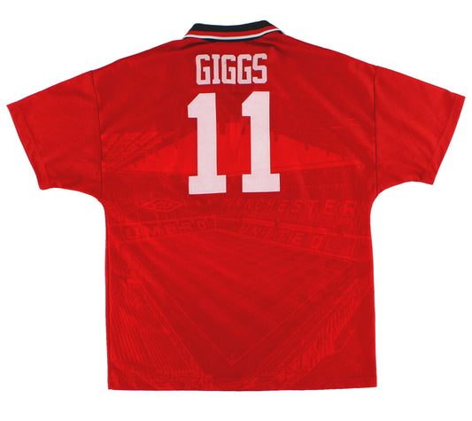 1994-96 Manchester United Umbro Home Shirt Giggs #11 M