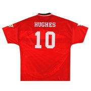 1994-96 Manchester United Umbro Heimtrikot Hughes #10 *Neuwertig* XL