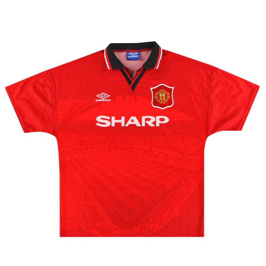 1994-96 Manchester United Umbro Heimtrikot *Neuwertig* L