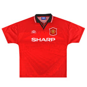 1994-96 Manchester United Umbro Heimtrikot *Neuwertig* L