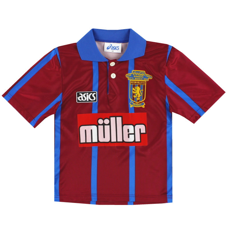 1994 Aston Villa Asics "Coca Cola Cup Winners" Heimtrikot L.Jungen
