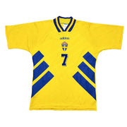 1994/95 Schweden Larsson #7 Heimtrikot (M) Adidas