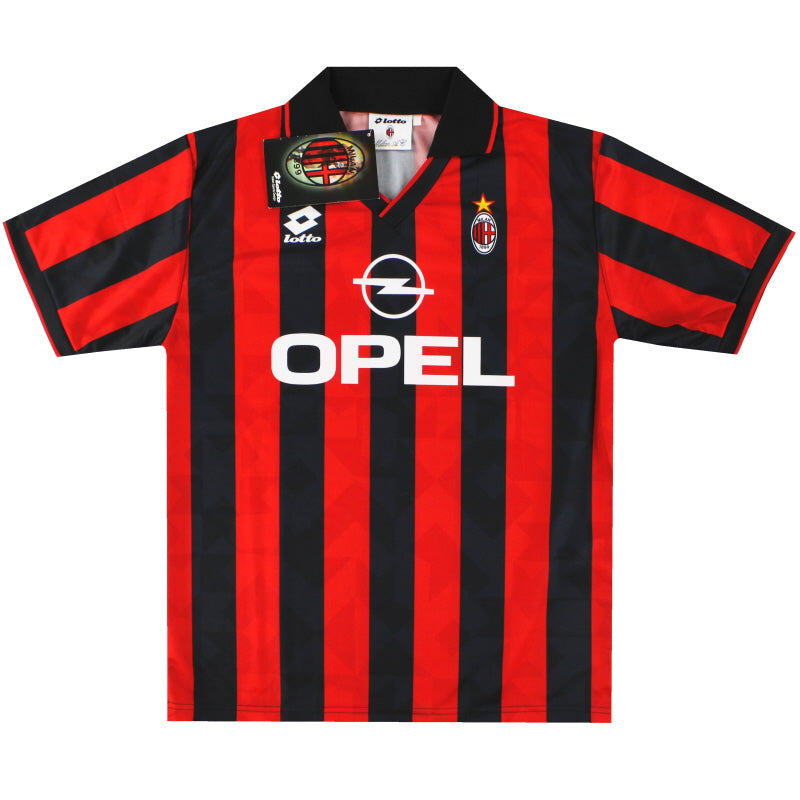 1995-96 AC Mailand Lotto Heimtrikot *m. Etikett* XL