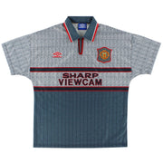 1995-96 Manchester United Umbro Auswärtstrikot L