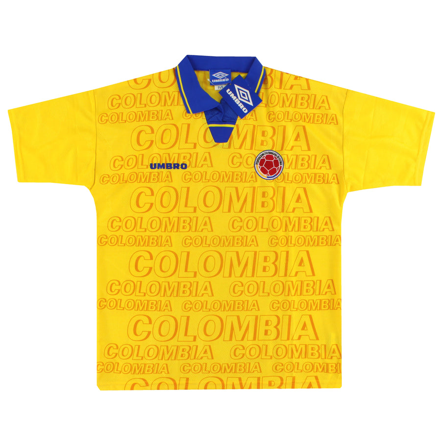 1995-96 Kolumbien Umbro Heimtrikot *m/Etiketten* M