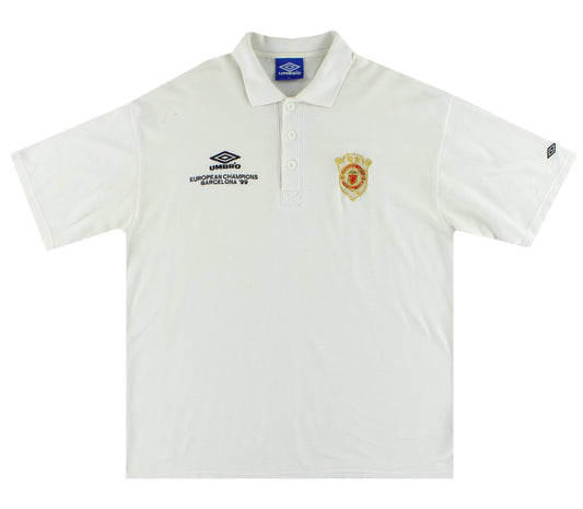 1999-00 Manchester United Umbro 'Champions' Polo Shirt XL
