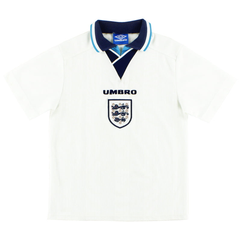 1995-97 England Umbro Heimtrikot Gr. M-Knaben
