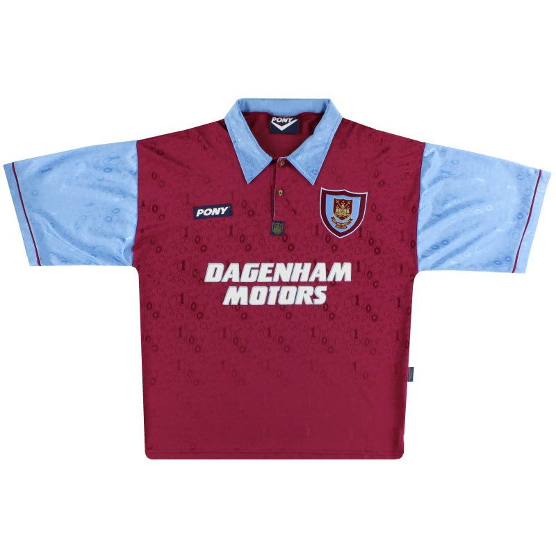 1995-97 West Ham Pony Centenary Heimtrikot S
