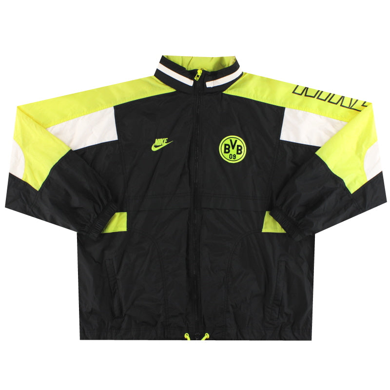 1996-97 Borussia Dortmund Nike Kapuzen-Regenjacke S
