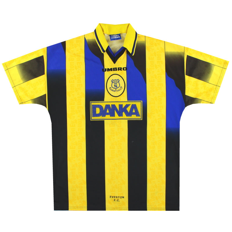 1996-97 Everton Umbro Spielerversion Auswärtstrikot #11 XL