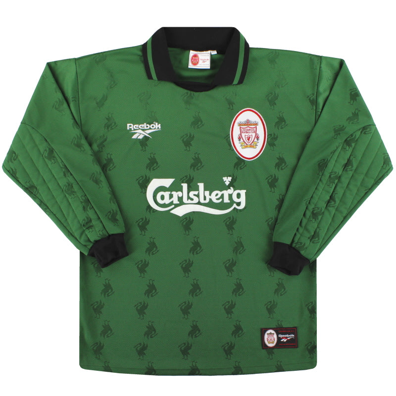 1996-97 Liverpool Reebok Torwarttrikot Gr. L Jungen