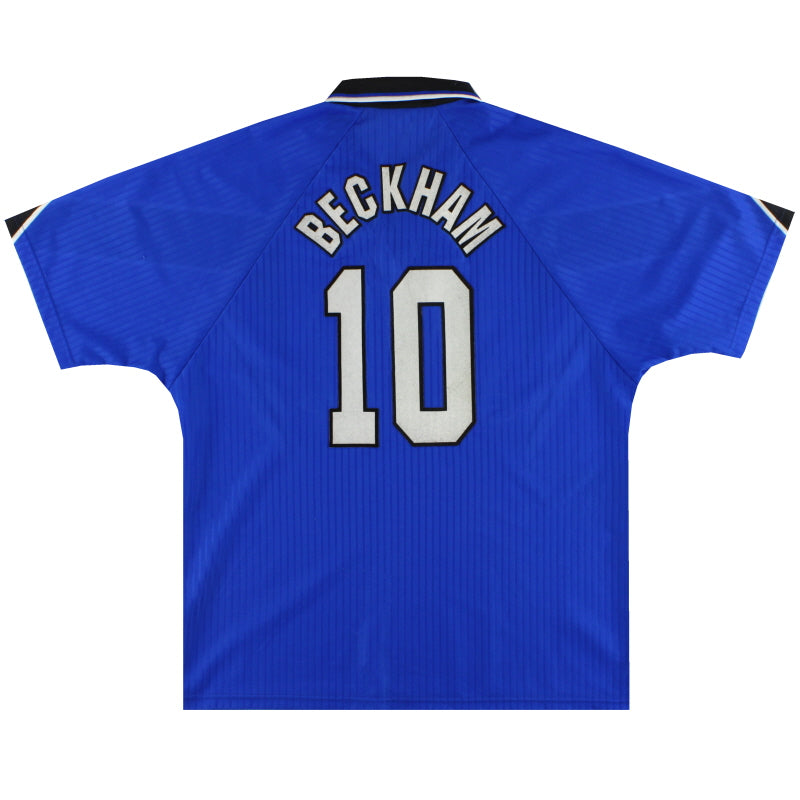 1996-97 Manchester United Umbro Auswärtstrikot Beckham #10 L