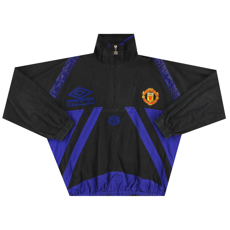 1996-97 Manchester United Umbro 1/2-Zip-Trainingsjacke M
