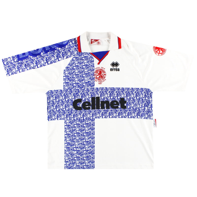 1996-97 Middlesbrough Errea „Cup Finalists“ Auswärtstrikot XXL