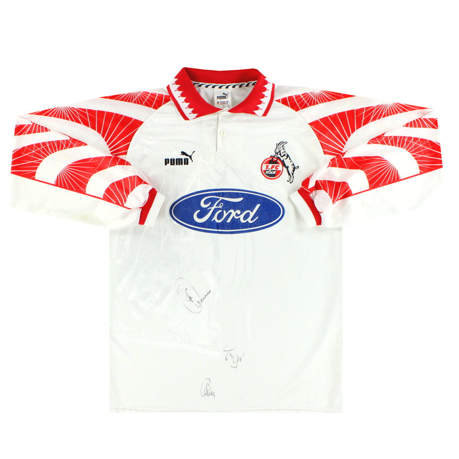 1996-97 1. FC Köln Puma Heimtrikot L/S – 'signiert'