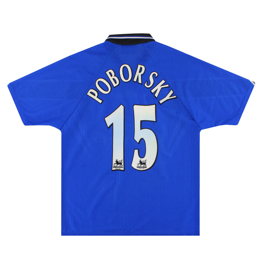 1996-97 Manchester United Umbro Auswärtstrikot Poborsky #15 L