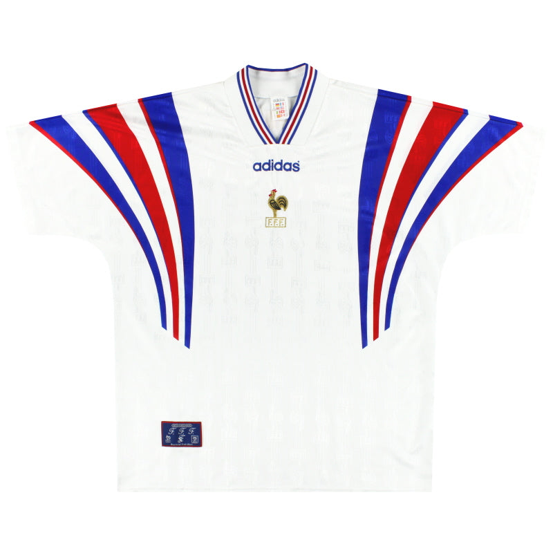 1996-98 Frankreich adidas Auswärtstrikot *Neuwertig* M