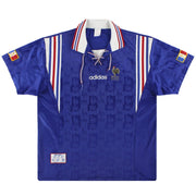 1996-98 France adidas Home Shirt #9 L/XL