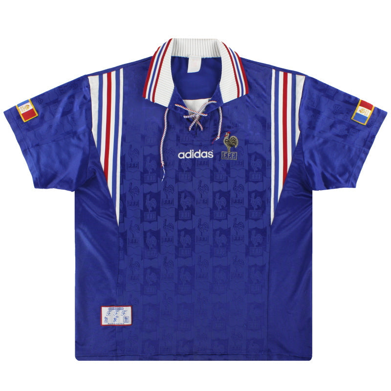 1996-98 Frankreich adidas Heimtrikot L