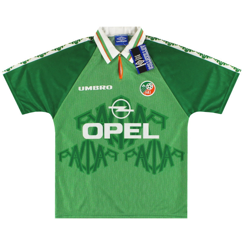 1996-98 Irland Umbro Heimtrikot *m/Etiketten* L