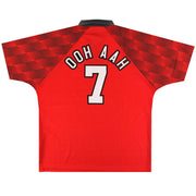 1996-98 Manchester United Umbro Heimtrikot Ooh Aah #7 XL