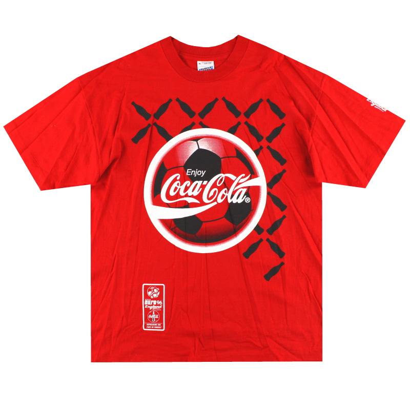 1996 Fußball-Europameisterschaft Coca-Cola Grafik-T-Shirt *Wie Neu* XL