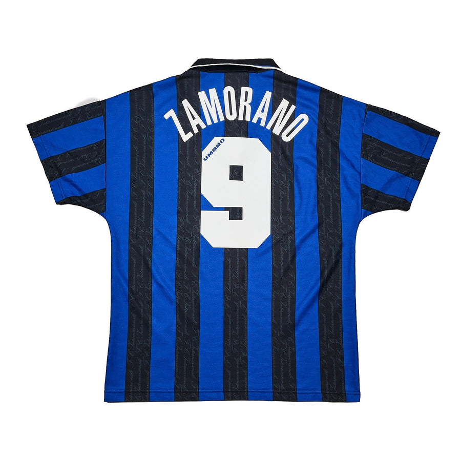 1996/97 Inter Mailand Zamorano #9 Heimtrikot (L) Umbro