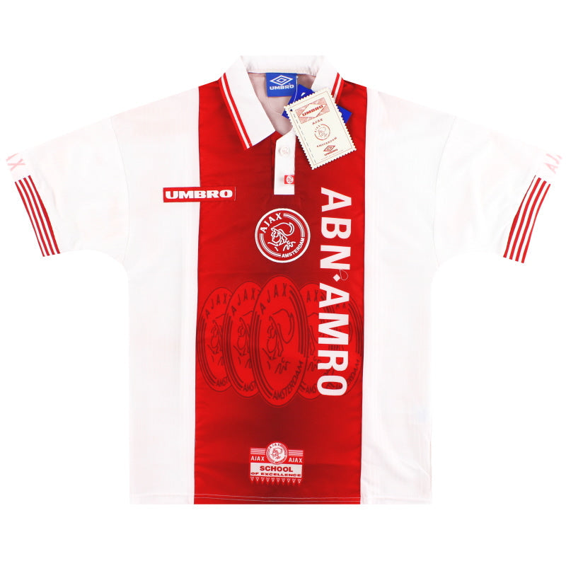 1997-98 Ajax Umbro Heimtrikot *m/Etiketten* M