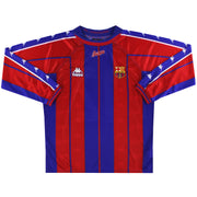 1997-98 Barcelona Kappa Match Worn Heimtrikot L/S #12 S