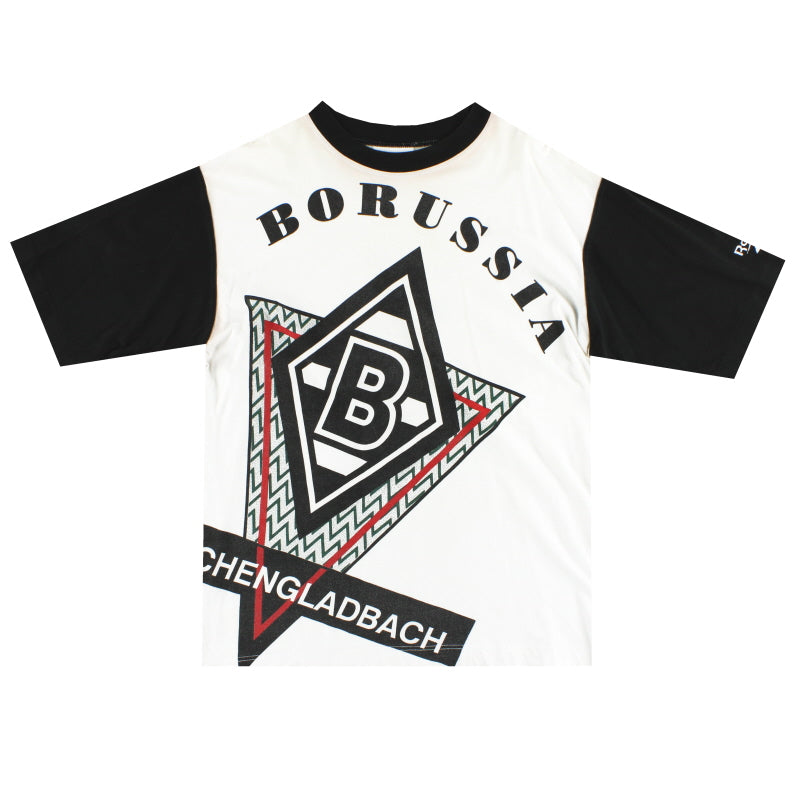 1997-98 Borussia Mönchengladbach Reebok Grafik T-Shirt M