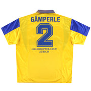 1997-98 Grasshoppers adidas Match Worn Away Trikot Gamperle #2 XL