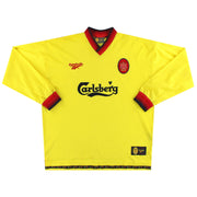 1997-99 Liverpool Reebok Auswärtstrikot *Neuwertig* Langarm XL