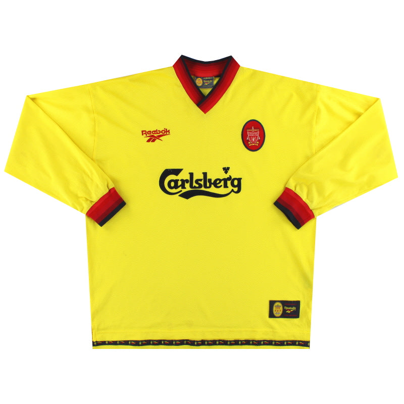 1997-99 Liverpool Reebok Auswärtstrikot *Neuwertig* Langarm XL