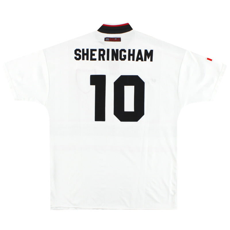 1997-99 Manchester United Umbro Auswärtstrikot Sheringham #10 XL