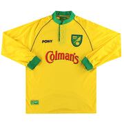 1997-99 Norwich City Heimtrikot Langarm *Neuwertig* L