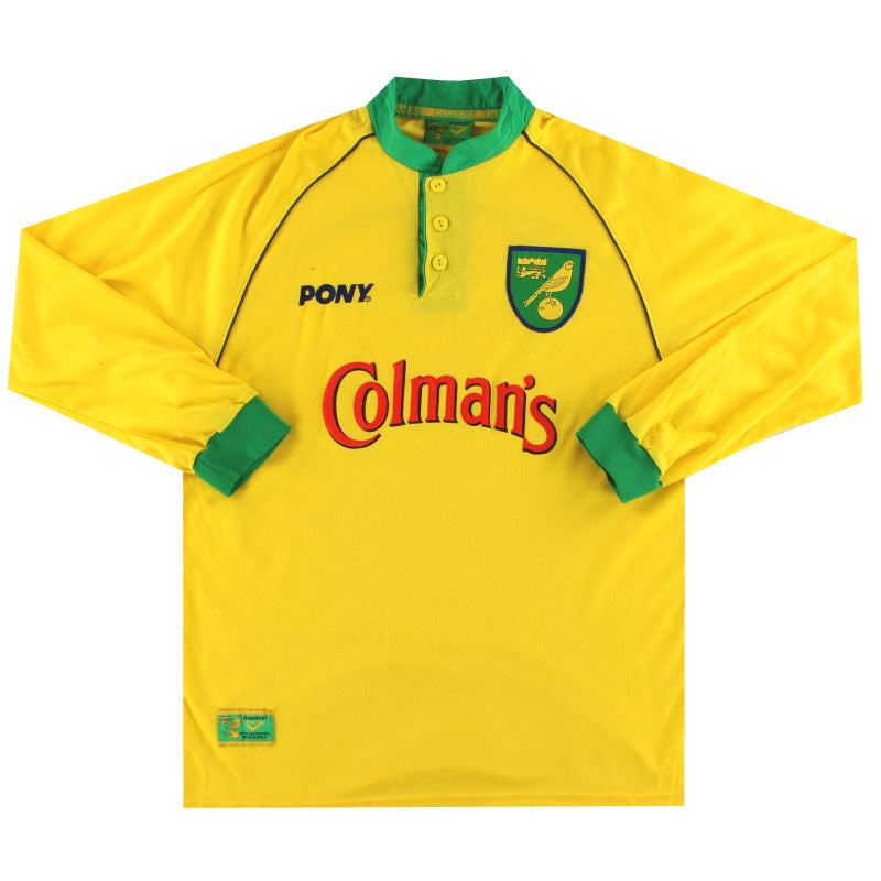 1997-99 Norwich City Heimtrikot Langarm *Neuwertig* L