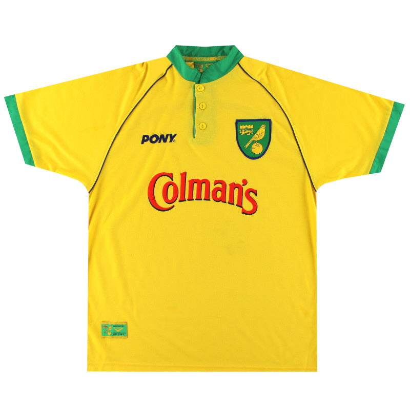 1997-99 Norwich City Pony Heimtrikot *Neuwertig* L