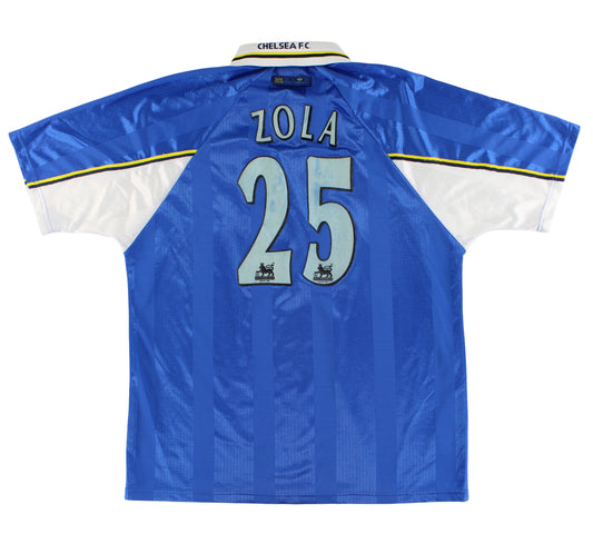 1997-99 Chelsea Umbro Home Shirt Zola #25 XL