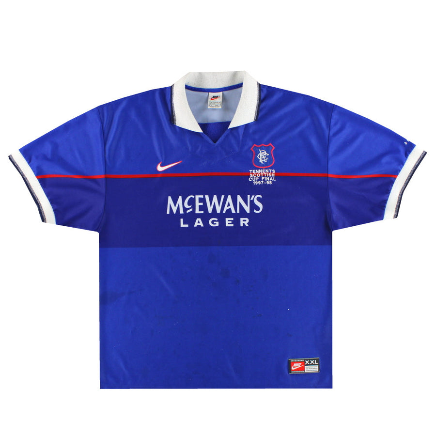 1997-99 Rangers Nike Heimtrikot 'Cup Final' XXL